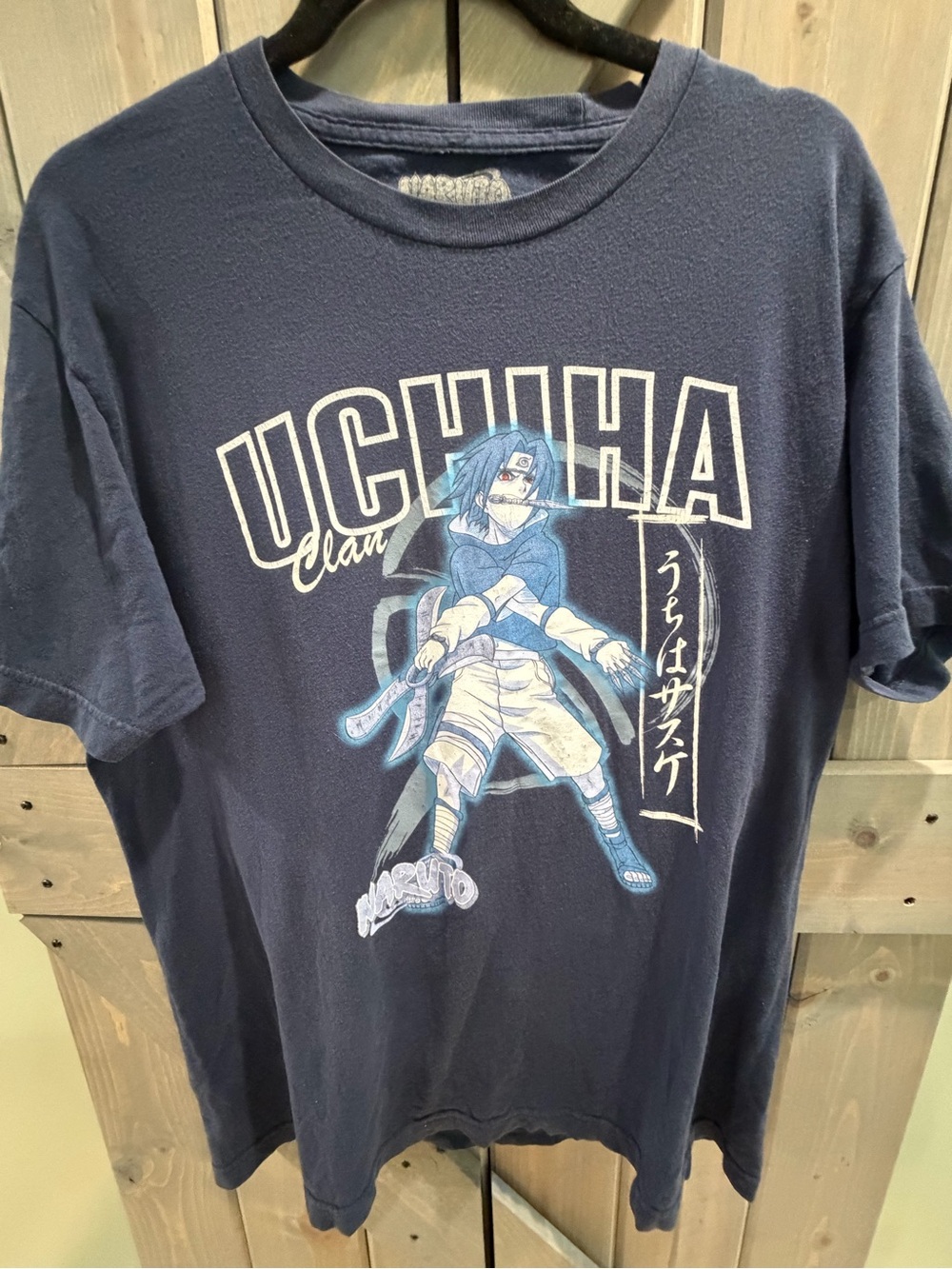 Naruto Sasuke Uchiha Clan Graphic Tee Size Large